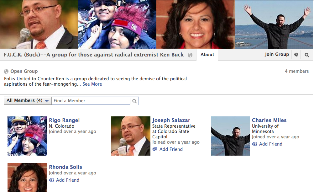 STATESMAN JOE: Rep. Salazar A Member of F*** Buck Facebook Group