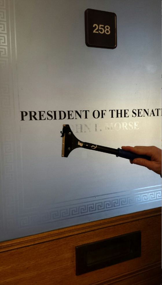 PeakFeed: John Morse’s Name Removed From Senate President Office Door