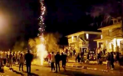 Social distance rules ignored! SWAT team called on college students’ street party.