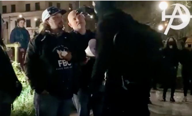 Fists and rape accusations fly at Denver antifa protest of Rittenhouse verdict