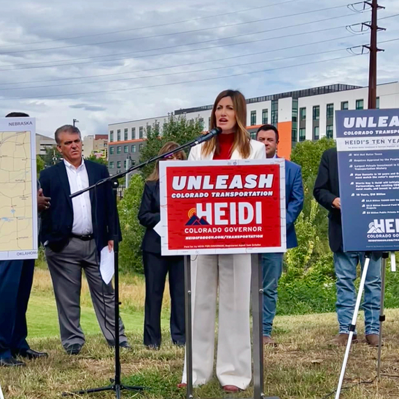 Ganahl pledges to revoke Polis’s gas and delivery fees and pave the damn roads