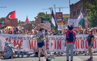 Hundreds of Pro Palestinian protestors hijack Denver Pride Parade